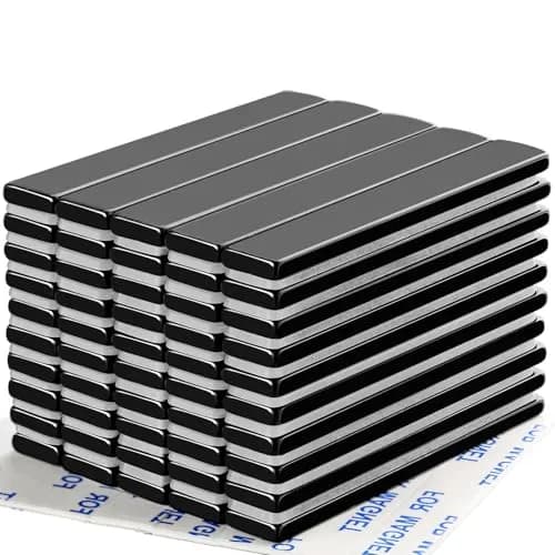 TRYMAG Strong Neodymium Bar Magnets with Adhesive Backing, 50 Pack, 60x10x3 mm | Powerful Rare Earth Magnets for Industrial & DIY Use thumbnail 1
