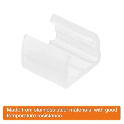 MECCANIXITY Waterproof LED Strip Mounting Clips Fit 10-12mm Strip | Translucent Polypropylene, 50pcs thumbnail 4