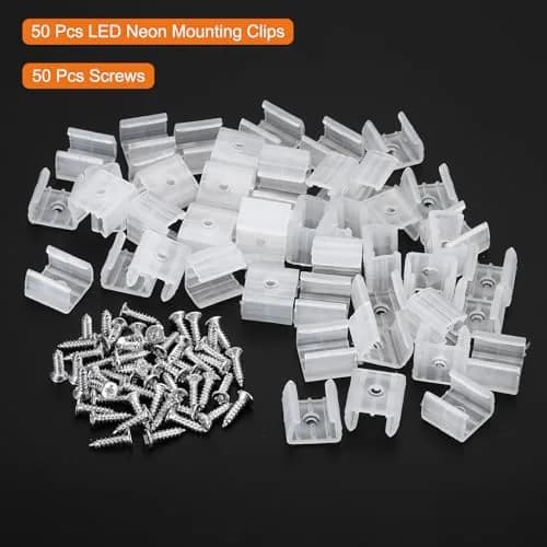 MECCANIXITY Waterproof LED Strip Mounting Clips Fit 10-12mm Strip | Translucent Polypropylene, 50pcs thumbnail 3