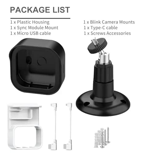 Pefecon Blink Outdoor Camera Mount, Sync Module Mount for Blink Module, 1 Pack | Adjustable Weatherproof Bracket thumbnail 7
