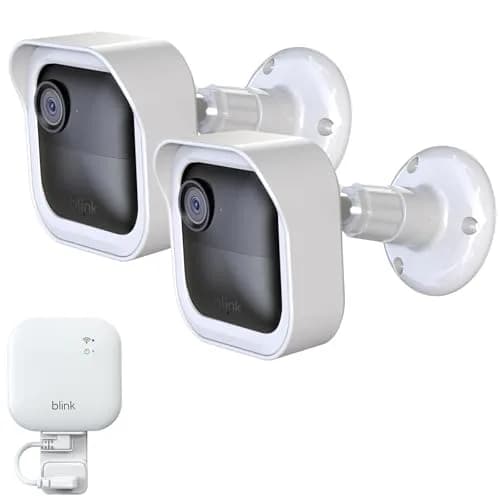 Pefecon White Mount Bracket for Blink Outdoor Cameras | 360° Adjustable, Weatherproof, Easy Install thumbnail 1