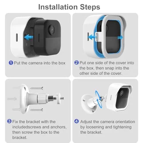 Pefecon White Mount Bracket for Blink Outdoor Cameras | 360° Adjustable, Weatherproof, Easy Install thumbnail 8
