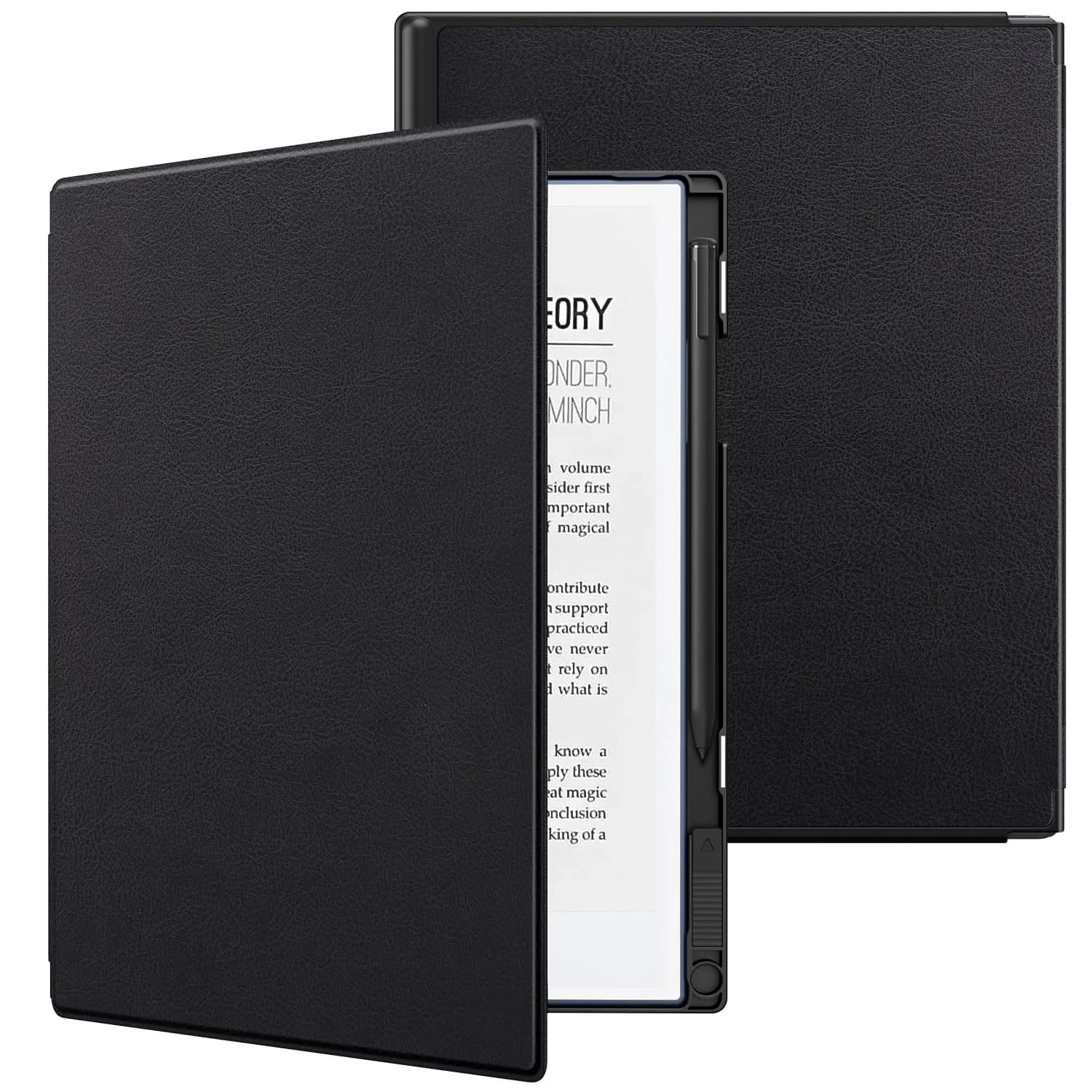 TiMOVO Black Case for Remarkable 2 10.3" (26.16 cm) with Pen Slot | Protective Folio Cover for 2020 Tablet — Black