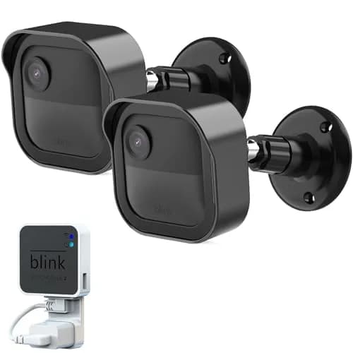Pefecon Blink Outdoor Camera Mount, 2-Pack Black | 360° Swivel & 90° Tilt for Blink Outdoor 4/2K+/3rd Gen thumbnail 1