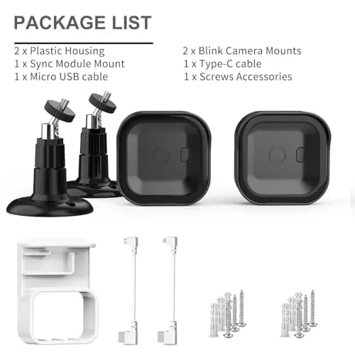 Pefecon Blink Outdoor Camera Mount, 2-Pack Black | 360° Swivel & 90° Tilt for Blink Outdoor 4/2K+/3rd Gen thumbnail 8
