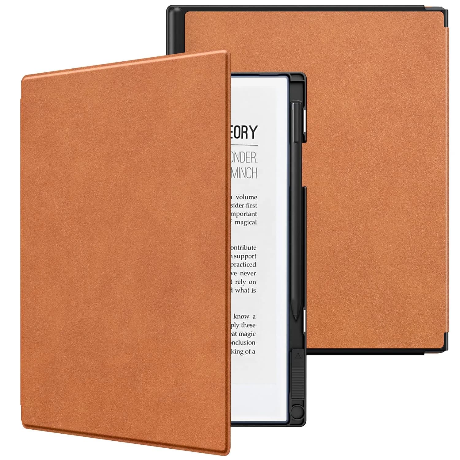 TiMOVO Case for Remarkable 2 10.3" 2020 with Pen Slot, Brown | Lightweight Hard Back Shell Protective Folio Cover — A-Brown