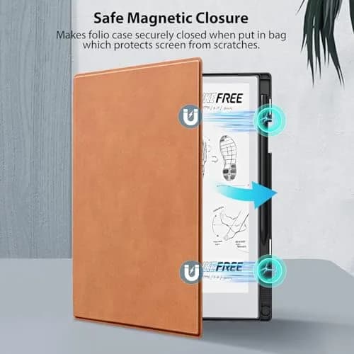 TiMOVO Case for Remarkable 2 10.3" 2020 with Pen Slot, Brown | Lightweight Hard Back Shell Protective Folio Cover thumbnail 4