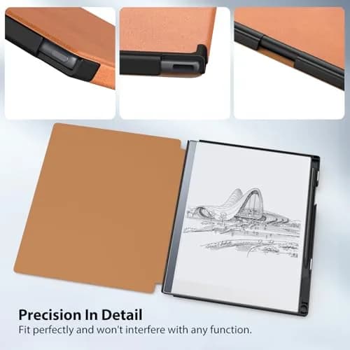TiMOVO Case for Remarkable 2 10.3" 2020 with Pen Slot, Brown | Lightweight Hard Back Shell Protective Folio Cover thumbnail 5