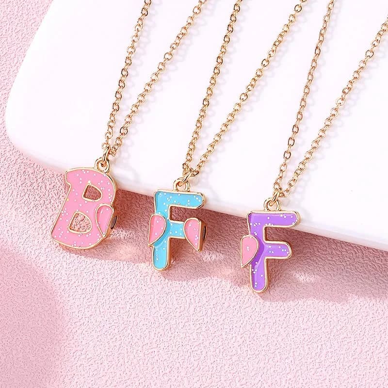 Ancnoz Matching BFF Necklaces for 3 Girls | Friendship Pendant Set in Stainless Steel thumbnail 3