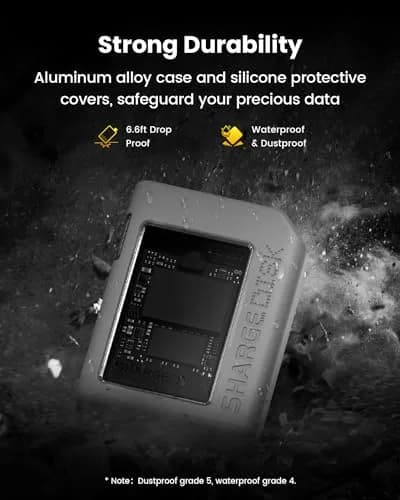 SHARGE Disk M.2 NVMe SSD Enclosure with Active Cooling System, 10Gbps USB C 3.2 Gen2, 2TB Capacity thumbnail 5