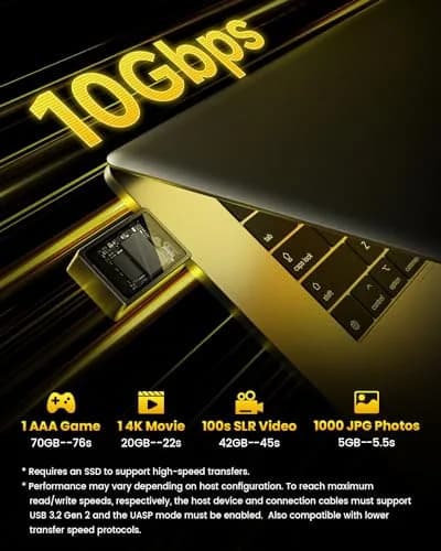SHARGE Disk M.2 NVMe SSD Enclosure with Active Cooling System, 10Gbps USB C 3.2 Gen2, 2TB Capacity thumbnail 3