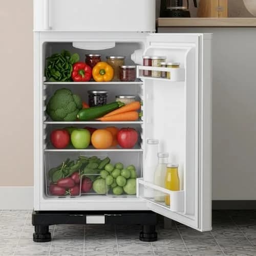 Hacaroa Mini Fridge Stand with 4 Strong Feet | Adjustable Small Appliance Base for Washer & Dryer, Black thumbnail 4