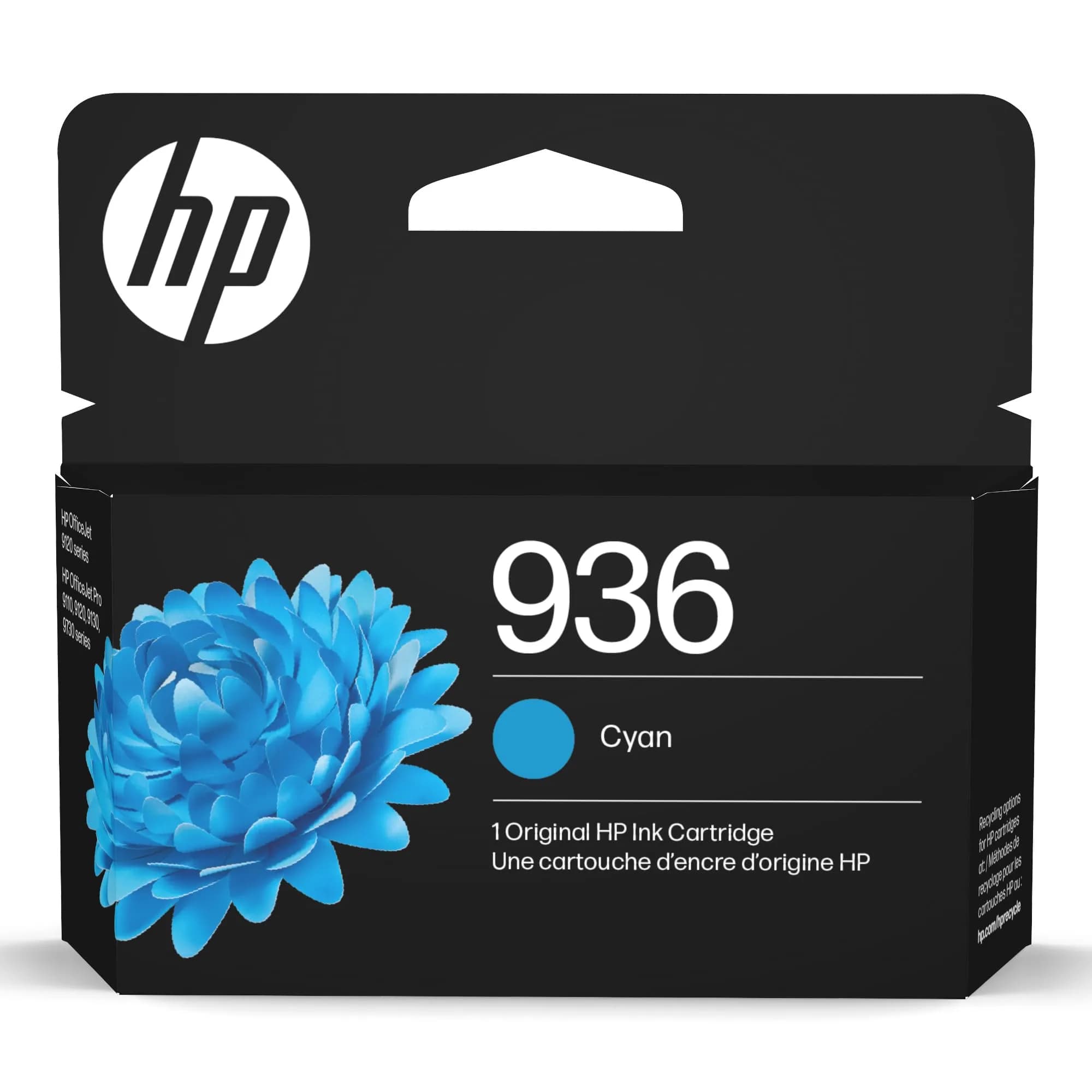 HP 936 Cyan Ink Cartridge | Fade Resistant Ink for Vibrant Prints | 800 Page Yield - main product image