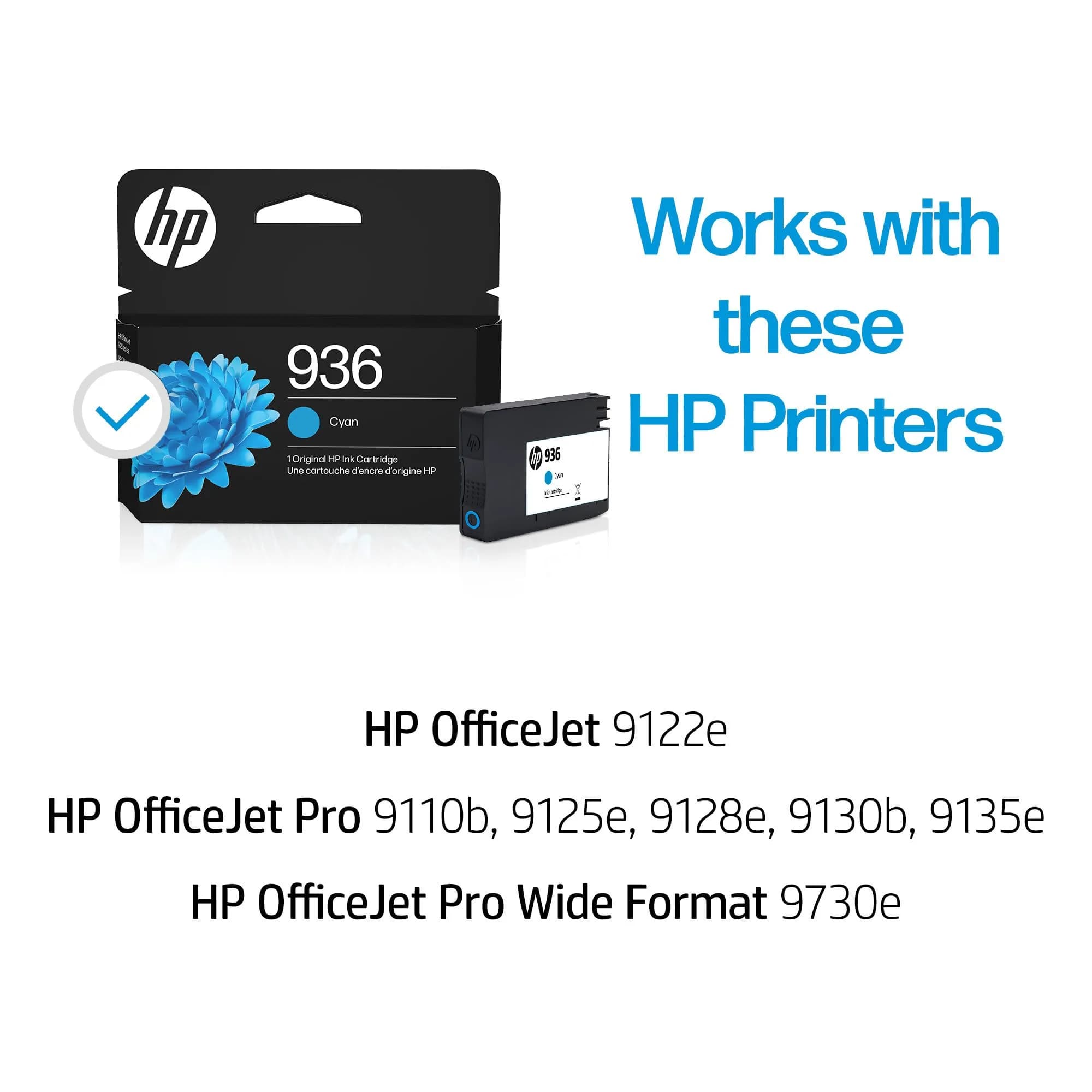 HP 936 Cyan Ink Cartridge | Fade Resistant Ink for Vibrant Prints | 800 Page Yield - view 2