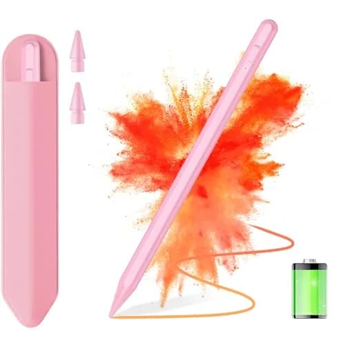 JvKzaen Stylus Pen for iPad 2018-2026 | Palm Rejection, Apple Pencil Compatible, 0.9mm Tip, Type-C Charging thumbnail 1