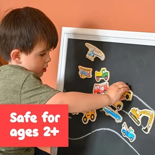 Spark & Wow Wooden Magnets, Transport | 20 Colorful Transportation Shapes for Kids thumbnail 2