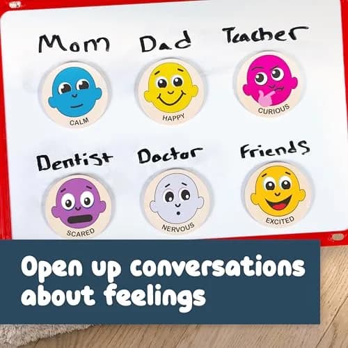 Spark & Wow Wooden Magnets, Emotions, Magnets for Kids 2+ | Social-Emotional Play thumbnail 4
