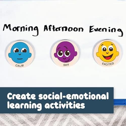 Spark & Wow Wooden Magnets, Emotions, Magnets for Kids 2+ | Social-Emotional Play thumbnail 6