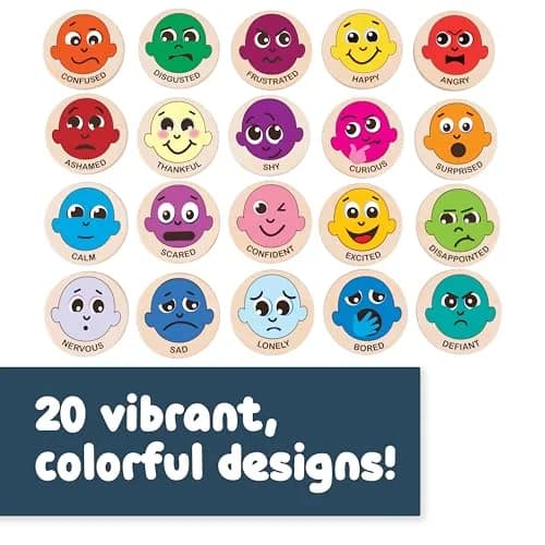Spark & Wow Wooden Magnets, Emotions, Magnets for Kids 2+ | Social-Emotional Play thumbnail 3