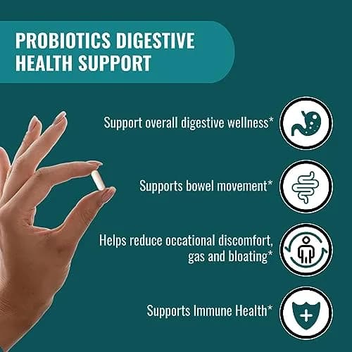 UpNourish Probiotics 200B CFUs | Vegan Capsules for Digestive Health Support thumbnail 3