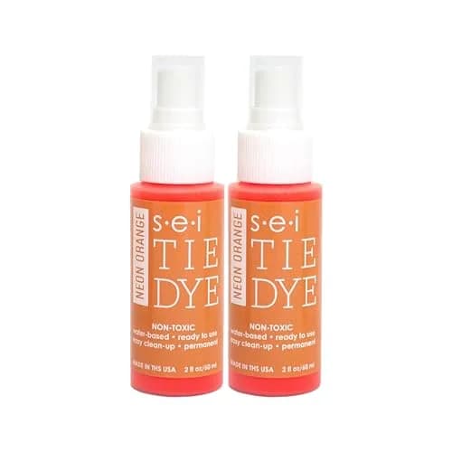 S·E·I Neon Orange Tie Dye Spray Bottle 2oz (59ml) | Permanent Fabric Dye for Clothing & Crafts thumbnail 1