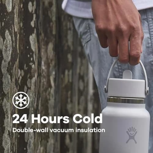 Hydro Flask Water Bottle - Insulated Stainless Steel - Wide Straw Lid, Non Spill, Leakproof in 40 Oz Cascade Blue | Keeps drinks cold 24 hrs thumbnail 5