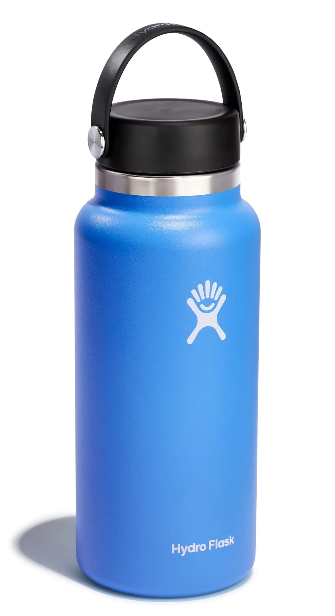 Hydro Flask 32 Oz Wide Mouth Water Bottle | Insulated Stainless Steel in Cascade Blue - view 2