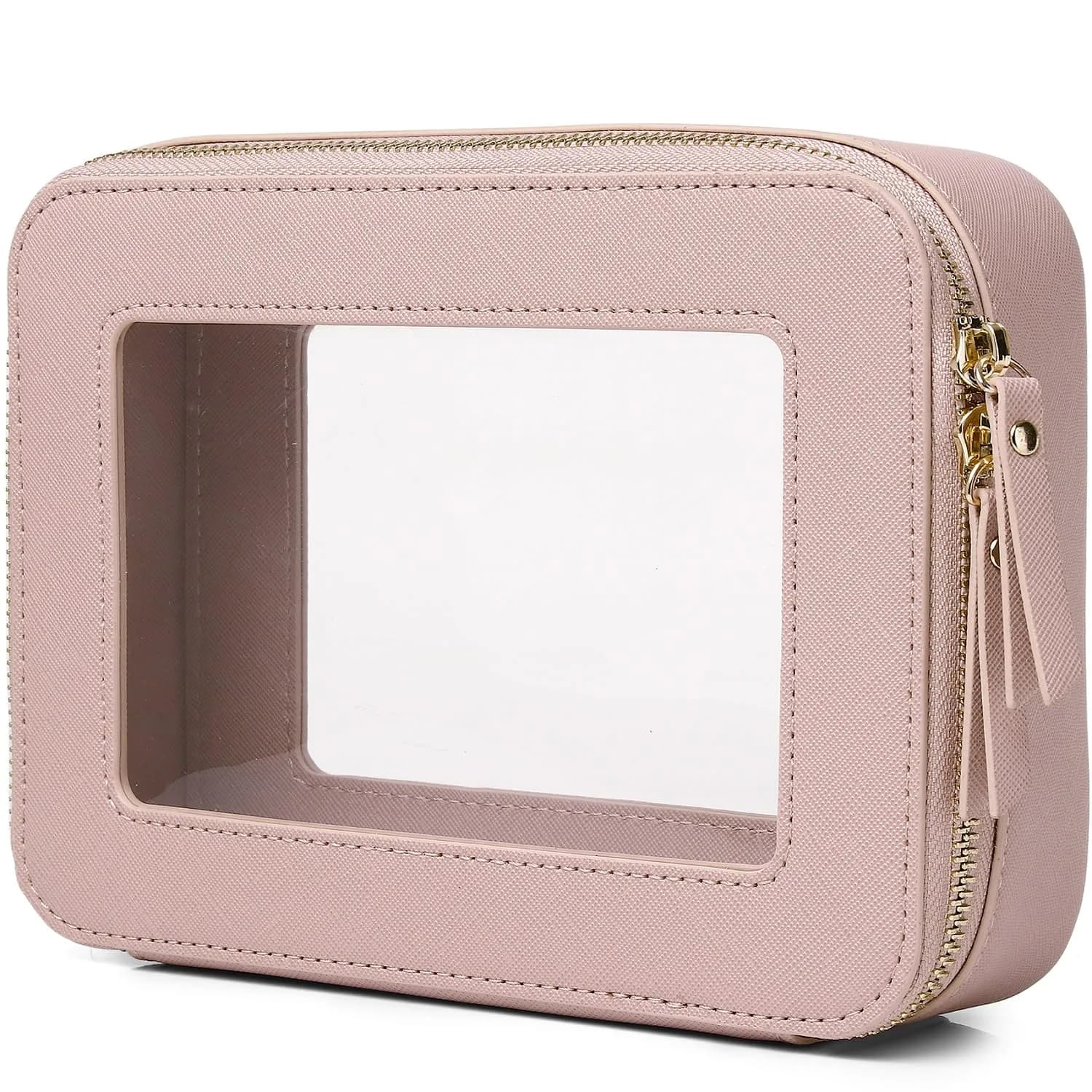 Pinkmik D/Pink Clear Makeup Bag - Medium Size | TSA Approved Travel Cosmetic Case - main product image
