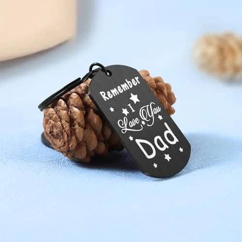 Keniot Father’s Day Gifts Dad Keychain | Double Side Remember I Love You Dad (70-120 chars) thumbnail 5