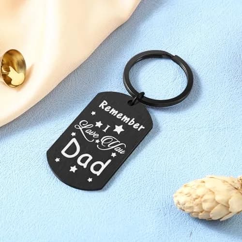 Keniot Father’s Day Gifts Dad Keychain | Double Side Remember I Love You Dad (70-120 chars) thumbnail 3