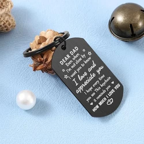 Keniot Father’s Day Gifts Dad Keychain | Double Side Remember I Love You Dad (70-120 chars) thumbnail 4