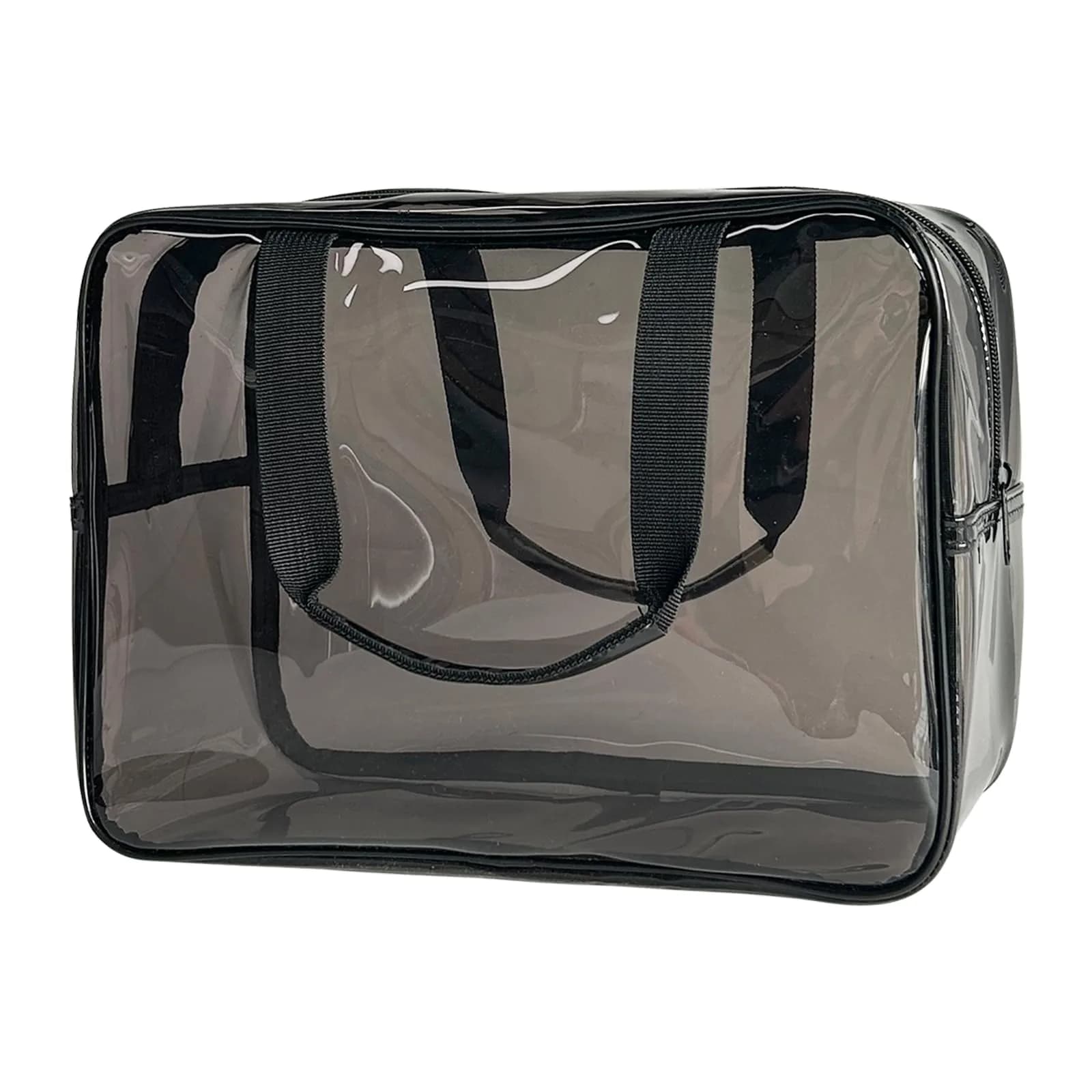ONEART Gray Clear PVC Travel Toiletry Bag 30cm (11.81 x 5.12 x 8.26 inches) | Waterproof & Stadium Approved — Gray