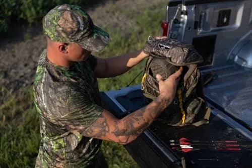 TENZING 1500 Whitetail Day Pack, Olive Green | Hunting Backpack with 4 Compartments & 10 Pockets thumbnail 3