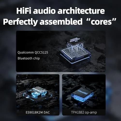 FiiO BR13 HiFi Bluetooth 5.1 Receiver with USB DAC, LDAC/aptX Low Latency, OLED Display & RCA Optical Coaxial Output | Upgrade Your Old Stereo System thumbnail 9