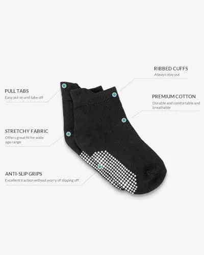 Infinno Baby Non Slip Ankle Socks 9 Pairs | Toddler Grip Socks for Infants & Kids thumbnail 3