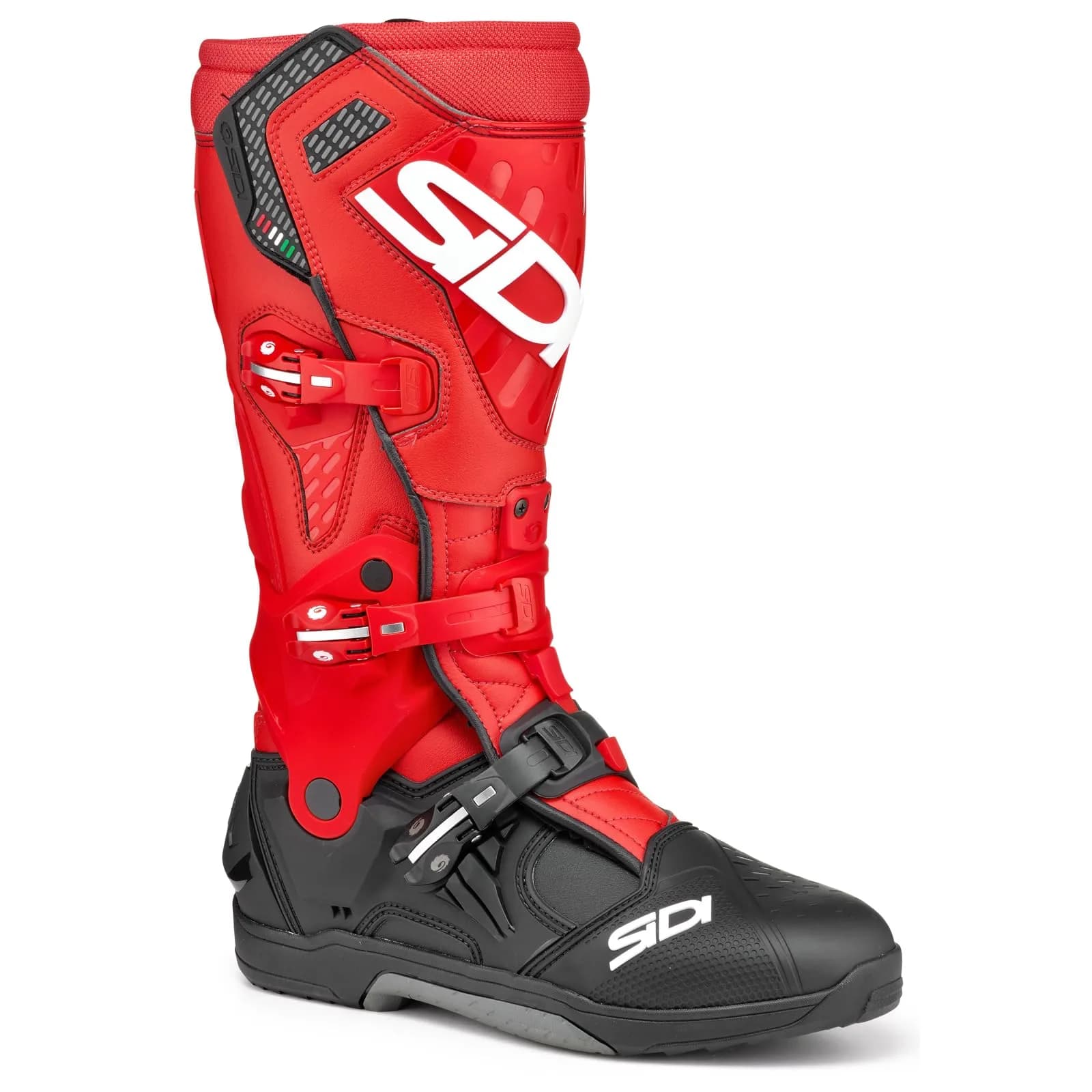 Sidi Crossair Off-Road Boots | Lightweight MX & Enduro Motorcycle Footwear (13.5 US) — Black/Red