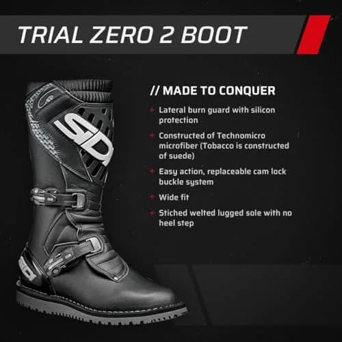 Sidi Trial Zero 2 Off-Road Boots | Lightweight, Durable & Custom Fit for Enduro (70-120c) thumbnail 9