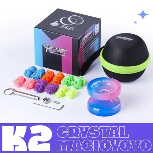 MAGICYOYO K2 Crystal Responsive Yoyo for Kids 8-12, Beginner Yo-yo with Dual Modes & Accessories (Blue Pink Gradient) thumbnail 9