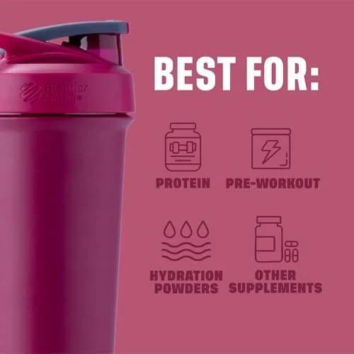 BlenderBottle Sport Sleek Stainless Steel Shaker Bottle 739ml (25 oz) | Double-Wall Insulated for 24 Hours Cold thumbnail 4