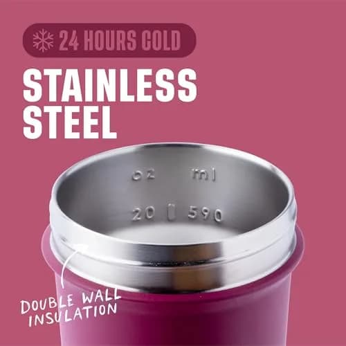 BlenderBottle Sport Sleek Stainless Steel Shaker Bottle 739ml (25 oz) | Double-Wall Insulated for 24 Hours Cold thumbnail 3