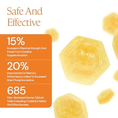 Create Creatine Monohydrate Gummies Orange 90 Count (270g) | Vegan, Gluten-Free, Non-GMO Formula for Muscle Growth & Focus thumbnail 8