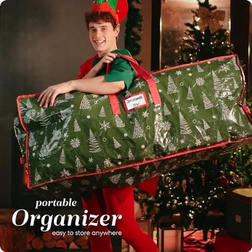 Handy Laundry Christmas Tree Storage Bag for 7.5 Foot Artificial Trees | Durable Waterproof Material with Handles thumbnail 6