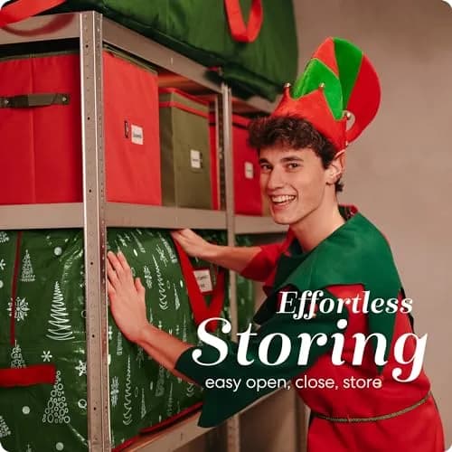 Handy Laundry Christmas Tree Storage Bag for 7.5 Foot Artificial Trees | Durable Waterproof Material with Handles thumbnail 7