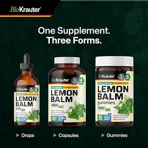 BIO KRAUTER Lemon Balm Tincture 118ml (4 Fl Oz) | Vegan Sleep Support Drops thumbnail 8