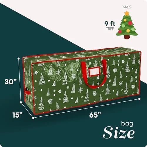 Handy Laundry Christmas Tree Storage Bag for 9 Foot Trees | Heavy Duty Waterproof Material with Handles thumbnail 2