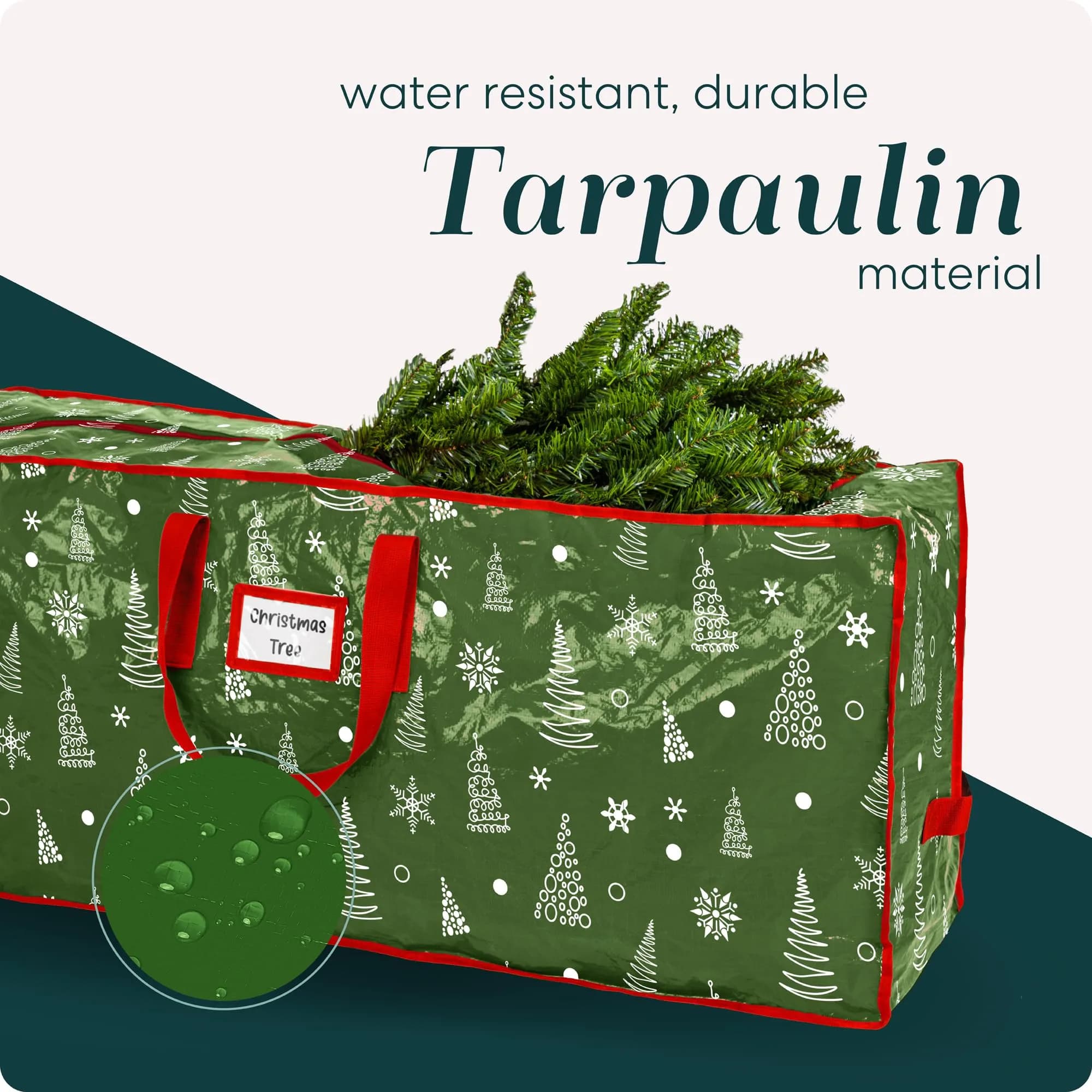 Handy Laundry Christmas Tree Storage Bag for 9 Foot Trees | Heavy Duty Waterproof Material with Handles - view 3