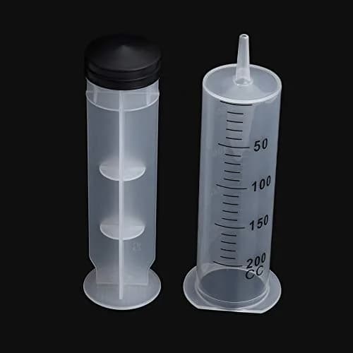 A AKRAF 200ml Reusable Syringe with Tip Adapters | Leak-Proof, Hygienic, Large Plastic Garden Syringe thumbnail 3