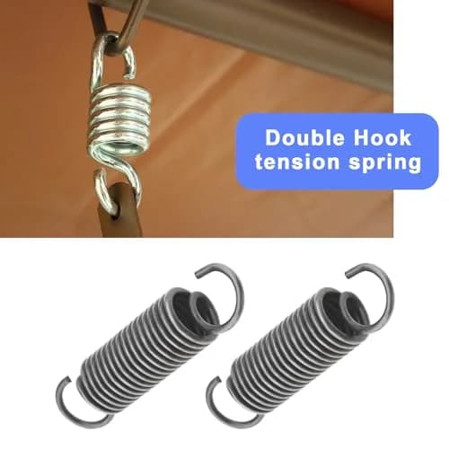 The Lord of the Tools Tension Springs with Hooks 50mm (1.97") Length, 12mm (0.47") OD, 1.5mm Wire Diameter Stainless Steel Dual Hooks | 5-Piece Set for Assembly & Repair thumbnail 2