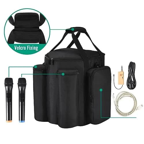 Seracle Carrying Case for Bose S1 Pro+ / S1 Pro Speaker & Microphone, Black | Padded Oxford Fabric with Shoulder Strap thumbnail 4
