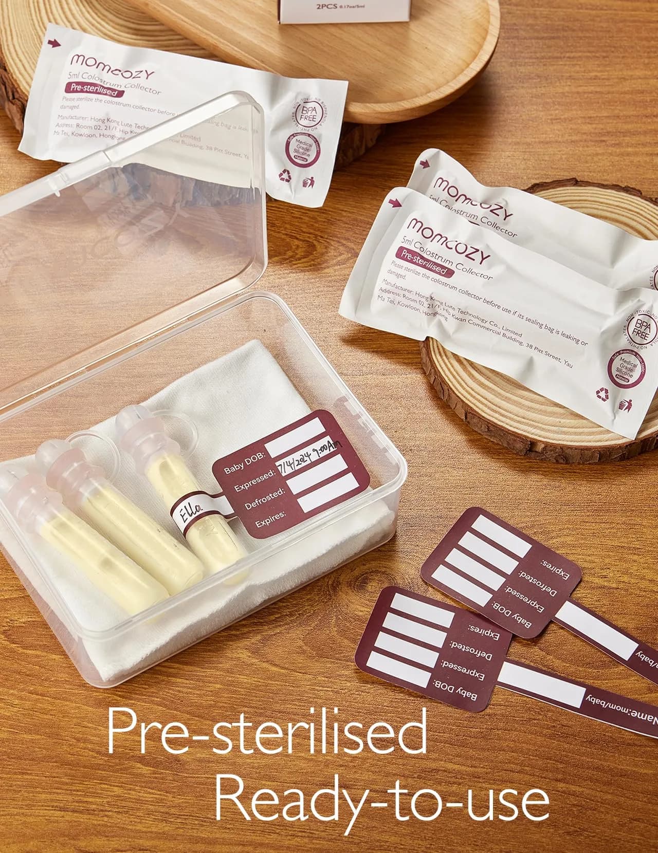 Momcozy Colostrum Collector 5ml Silicone Vials with Storage Box | BPA-Free Reusable Breast Milk Storage - view 7